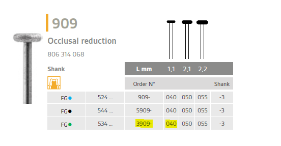909.png diamond bur occlusal reduction