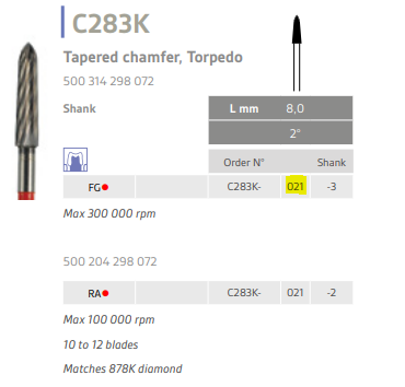 C283K.png carbide bur torpedo