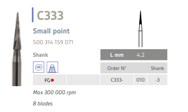 carbide bur small point
