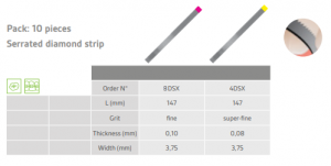 diamond strips serrated