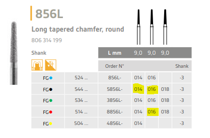 longtamperedchamfer.png diamond bur long tampered chamfer