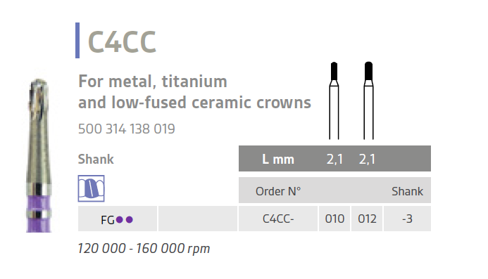 C4CCL Crown Cutter Carbide crown cutter carbide bur c4ccl