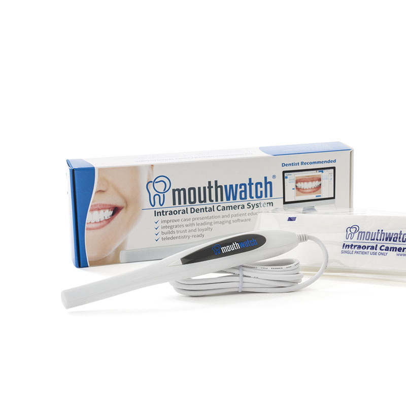 MouthWatch_IntraoralCamera_WithBoxAndSleeves_800x800 mouthwatch intraoral camera and package