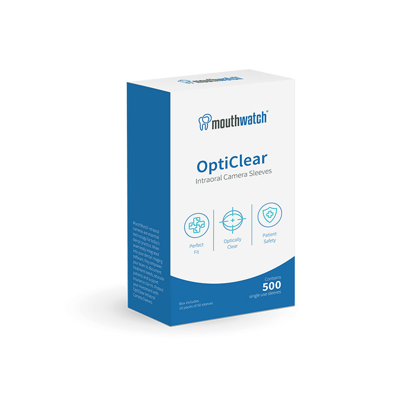 MouthWatch_OptiClearIntraoralCameraSleeves_500Box_800x800 opticlear intraoral camera sleeves